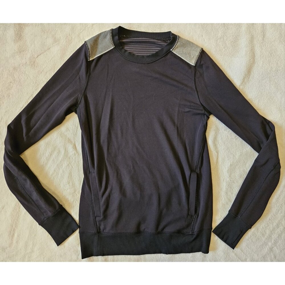 Lululemon Black Rulu Reflective In A Flash Long Sleeve Sweater Size 4